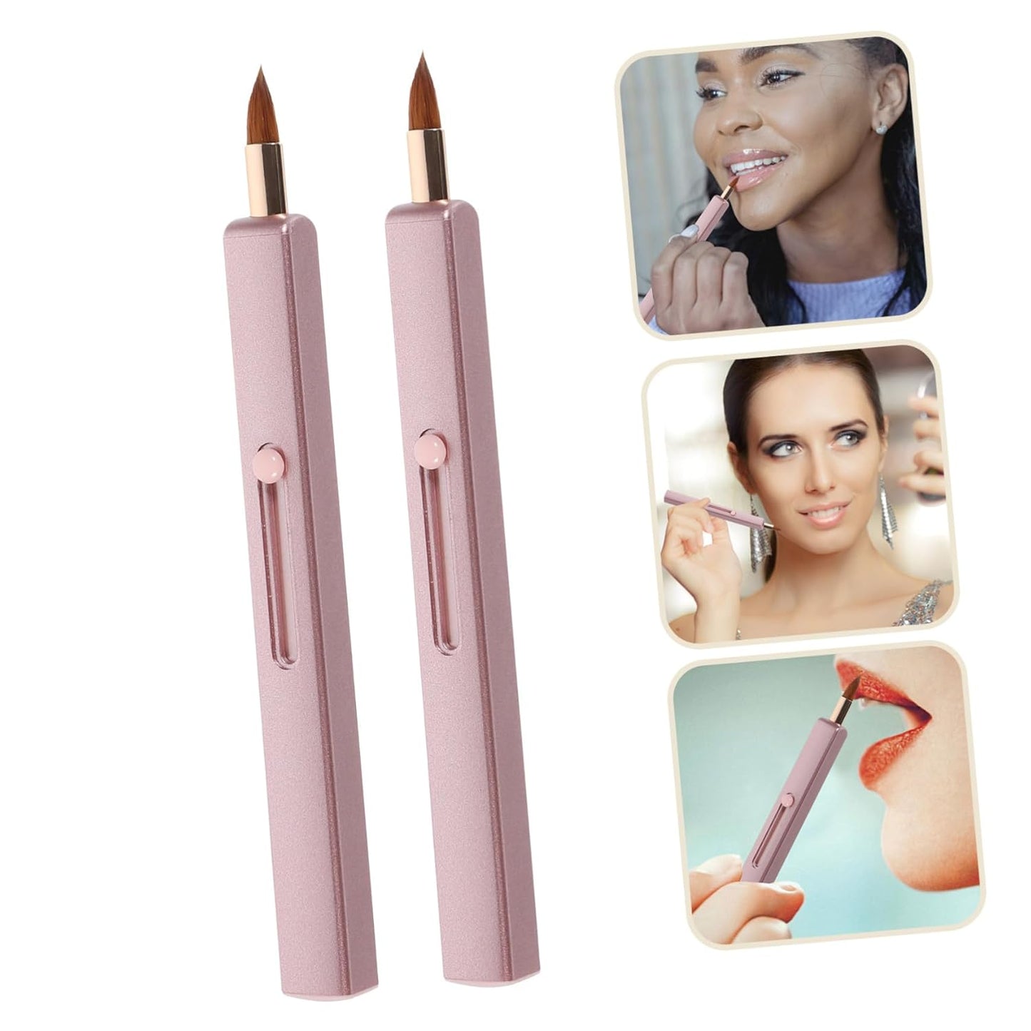 Elevate Your Lip Game with 2Pcs Retractable Lip Brushes – Perfect for Gloss & Color on the Go!