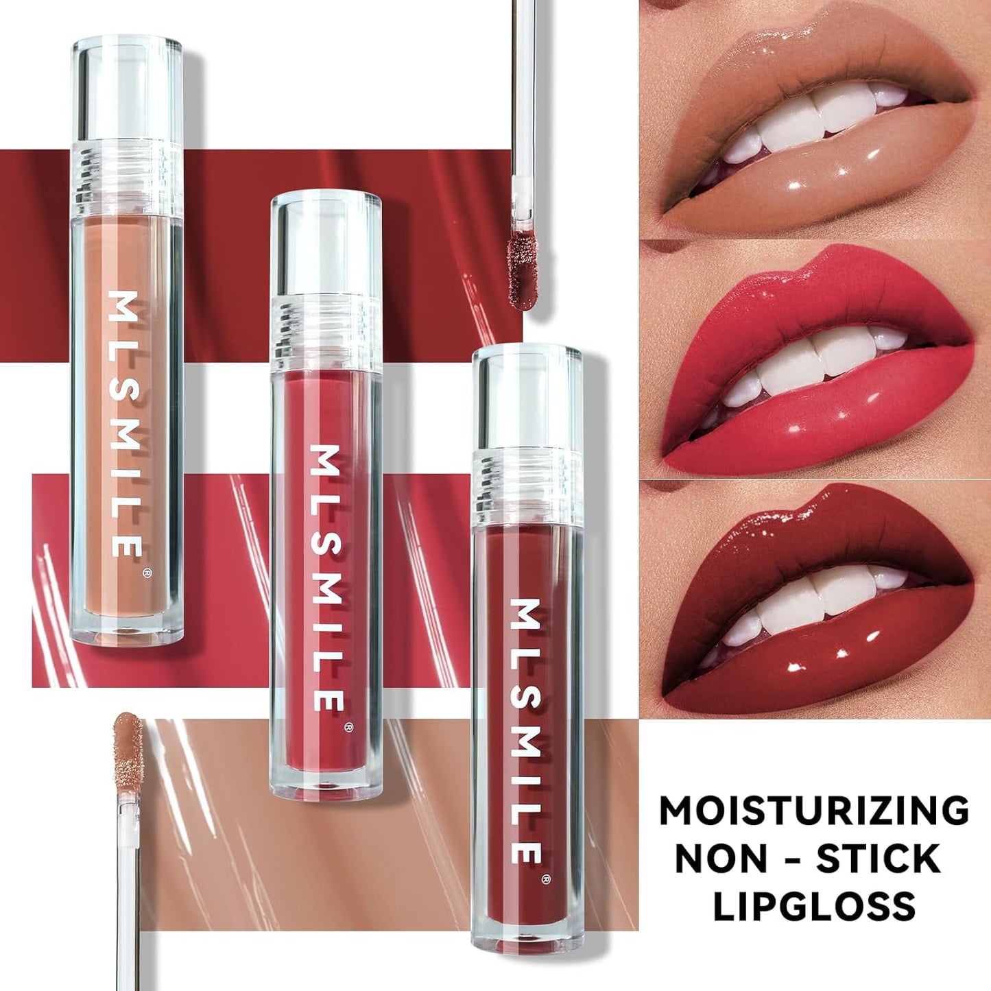 Glossy Lip Gloss Stain - Long-Lasting Hydrating High-Shine Vegan Formula for a Moisturizing and Non-Stick Finish