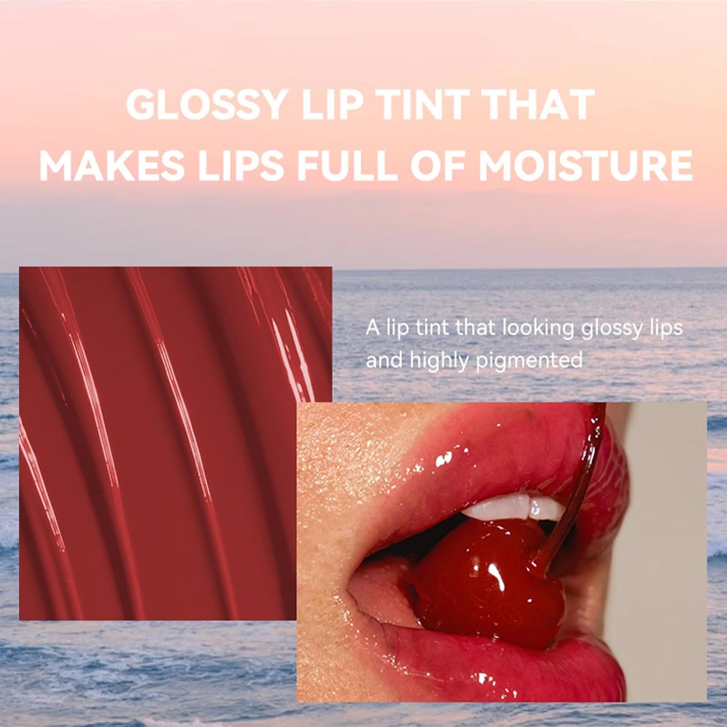 Glossy Lip Gloss Stain - Long-Lasting Hydrating High-Shine Vegan Formula for a Moisturizing and Non-Stick Finish