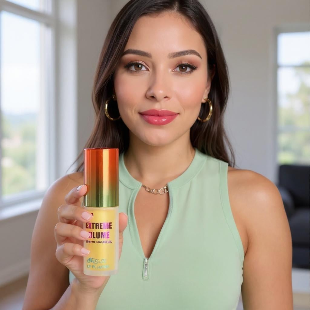 Lip plumper oil serum for long lasting full plumper lips, say goodbye to thin, dull lips and hello to volume and shine.