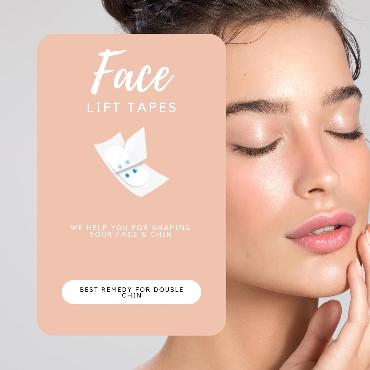 Face Lifting Tape Invisible 100 Pcs, Face Lift Tape, Anti-Sagging Skin Tape, Face Tape, Face Lift Strips, Face Lifting Bands, Anti-Wrinkle Face Tape, Face Lifting Tool, V Shape Face Lift Tape., Clear