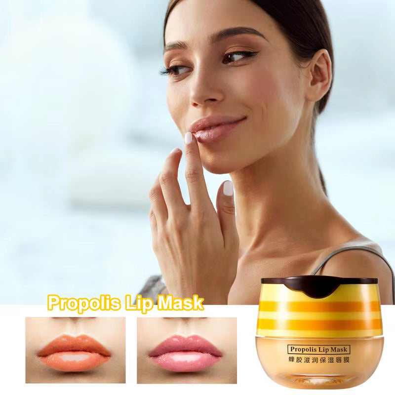 Indulge in Softness: Strawberry Lip Mask Bee Balm Lip Balm - Your Ultra-Hydrating Overnight Lip Care with Honey Infusion