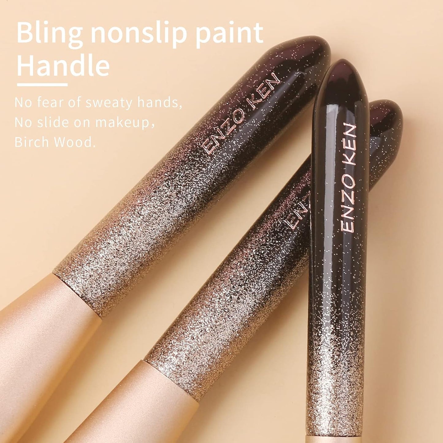Elevate Your Beauty Routine with the Luxe Natural Sable Makeup Brush Set - 10 Glittering Brushes for Flawless Application, Complete with Travel Case