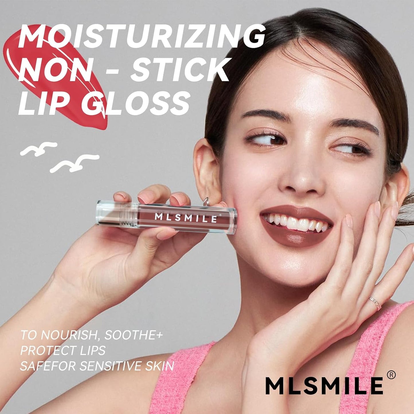 Glossy Lip Gloss Stain - Long-Lasting Hydrating High-Shine Vegan Formula for a Moisturizing and Non-Stick Finish