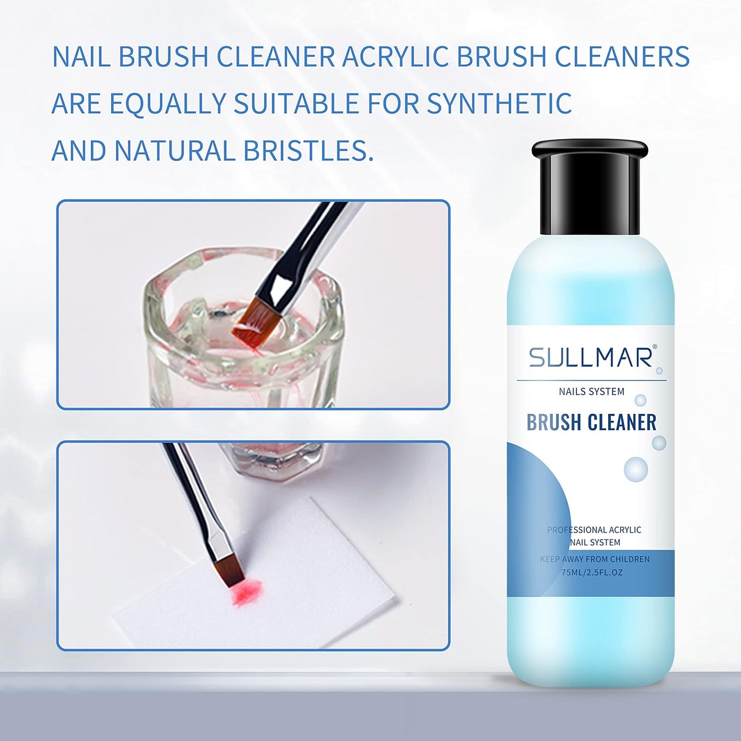Revitalize Your Nail Brushes with Our Ultimate Acrylic Brush Cleaner - 2.5 Fl. Oz. for a Smooth, Clean Finish!