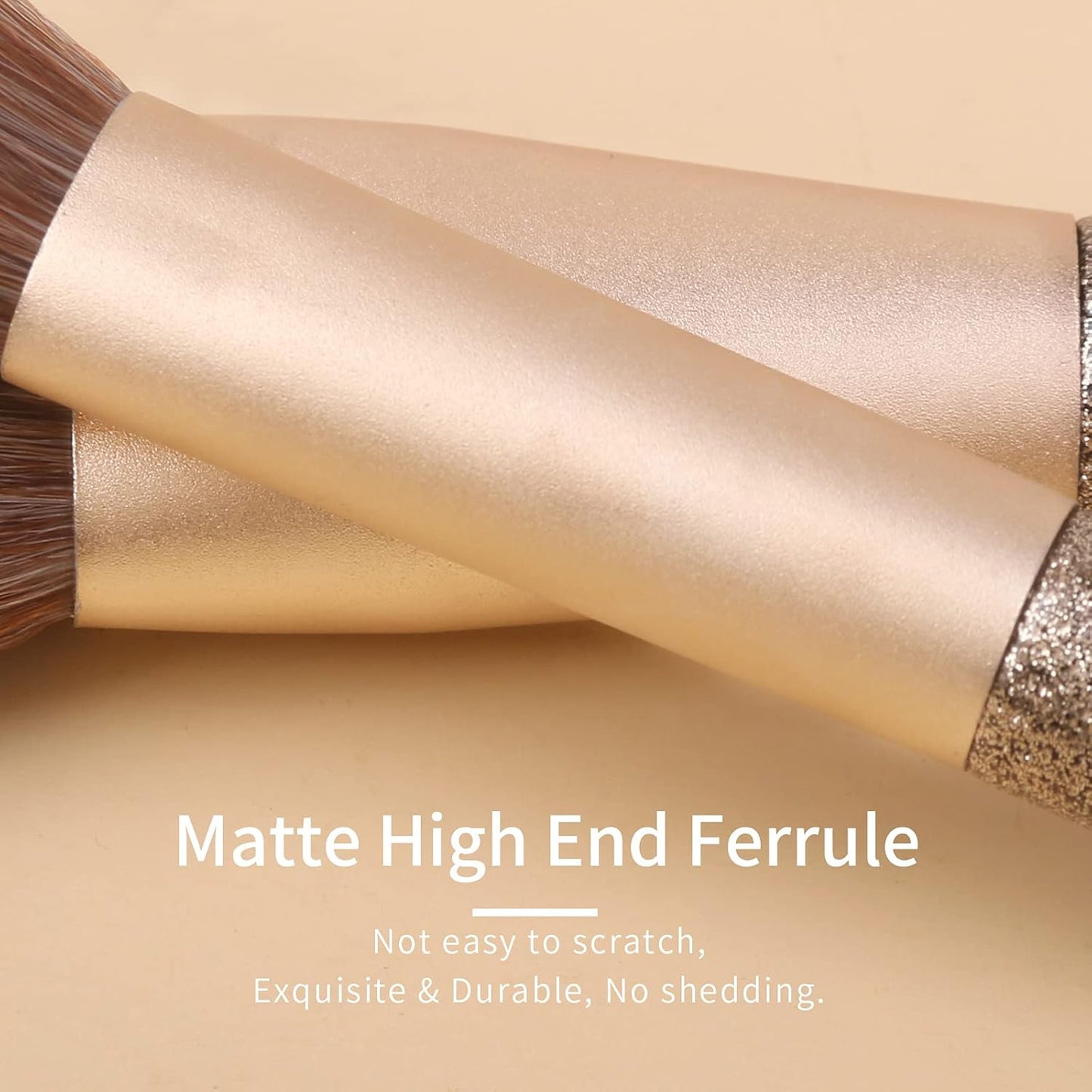 Elevate Your Beauty Routine with the Luxe Natural Sable Makeup Brush Set - 10 Glittering Brushes for Flawless Application, Complete with Travel Case