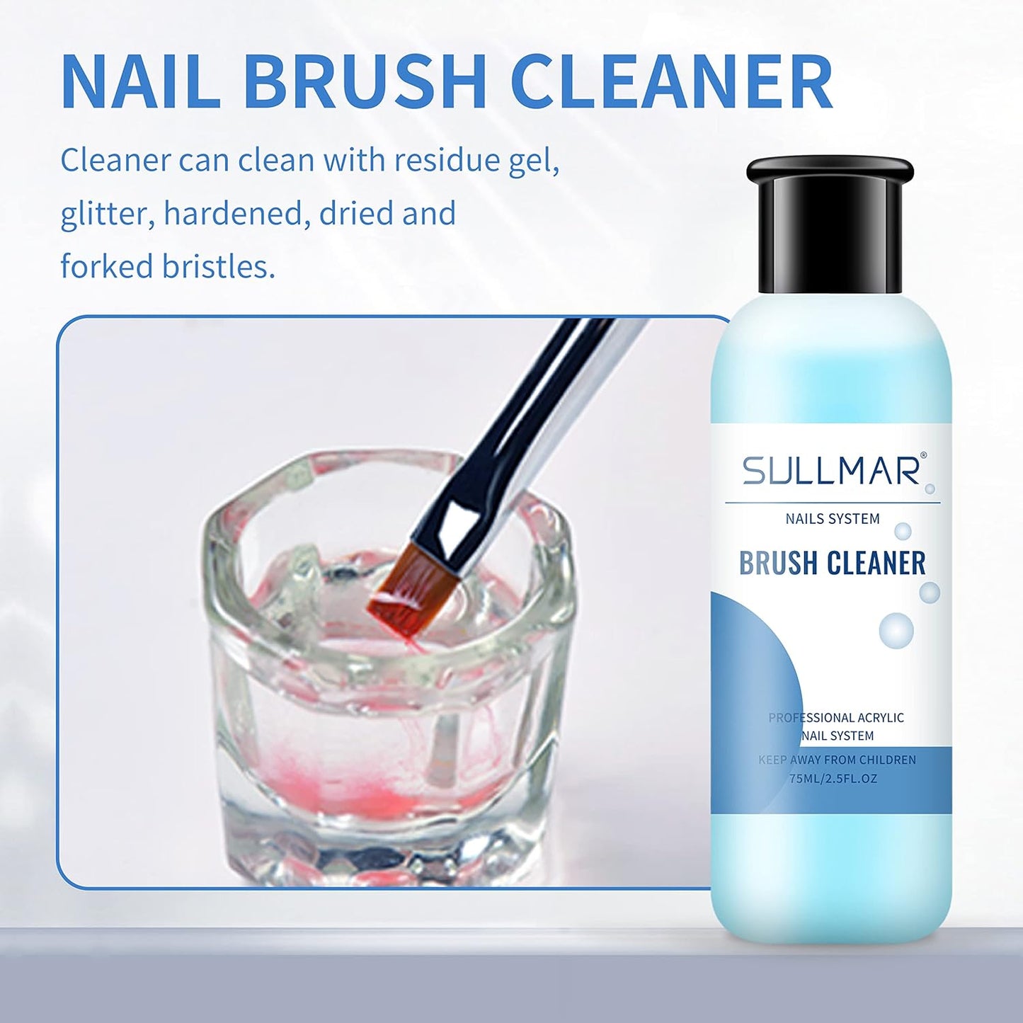 Revitalize Your Nail Brushes with Our Ultimate Acrylic Brush Cleaner - 2.5 Fl. Oz. for a Smooth, Clean Finish!