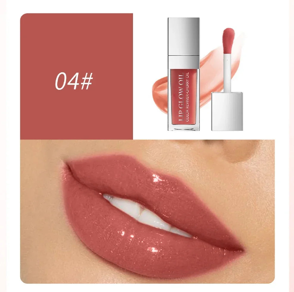 Hellokiss Lip Glow Oil 8Ml Glossy Lip Oil Moisturizing Lip Glaze Transparent Lip Balm Lip Stick Cherry