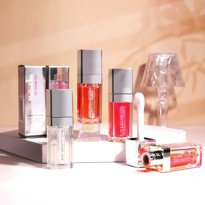 Hellokiss Lip Glow Oil 8Ml Glossy Lip Oil Moisturizing Lip Glaze Transparent Lip Balm Lip Stick Cherry