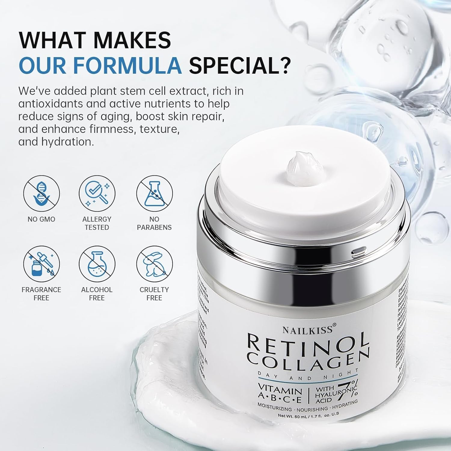 Revitalize Your Skin with Our Luxurious Night Cream - Anti-Aging Face Moisturizer Enriched with Retinol, Collagen & Niacinamide - Experience Youthful Radiance!