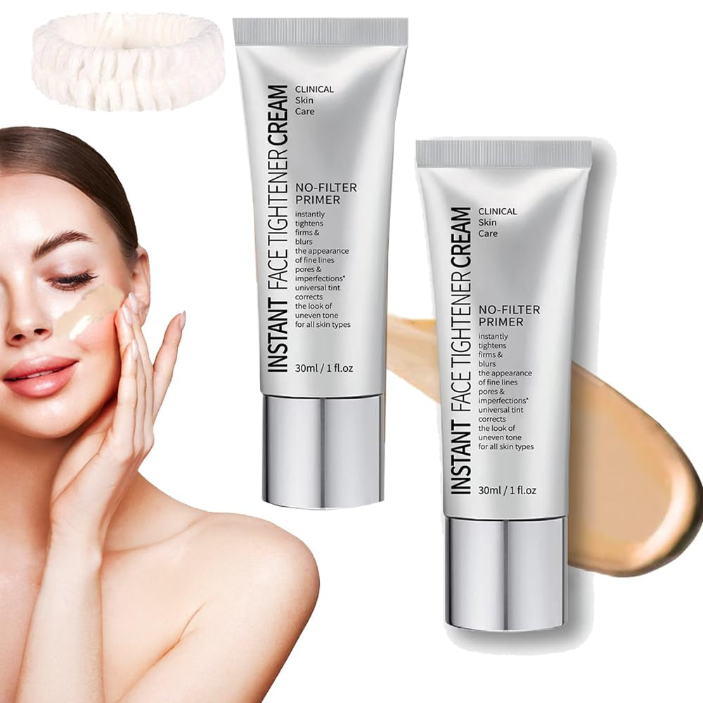 Revolutionary Instant Face Tightener Cream - Freedomglee No-Filter Primer for Flawless Skin (2PCS)