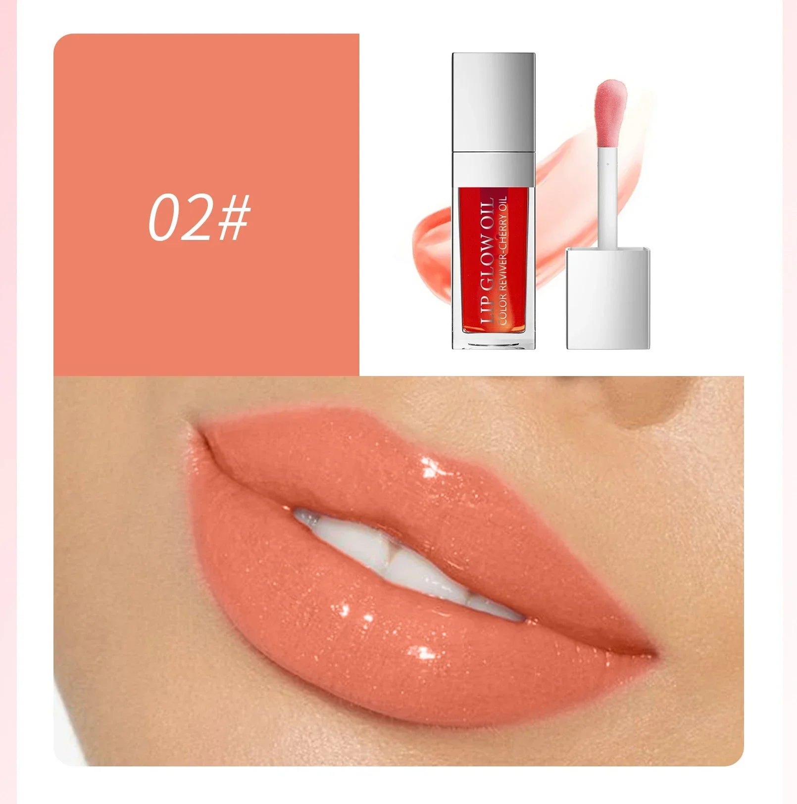 Hellokiss Lip Glow Oil 8Ml Glossy Lip Oil Moisturizing Lip Glaze Transparent Lip Balm Lip Stick Cherry