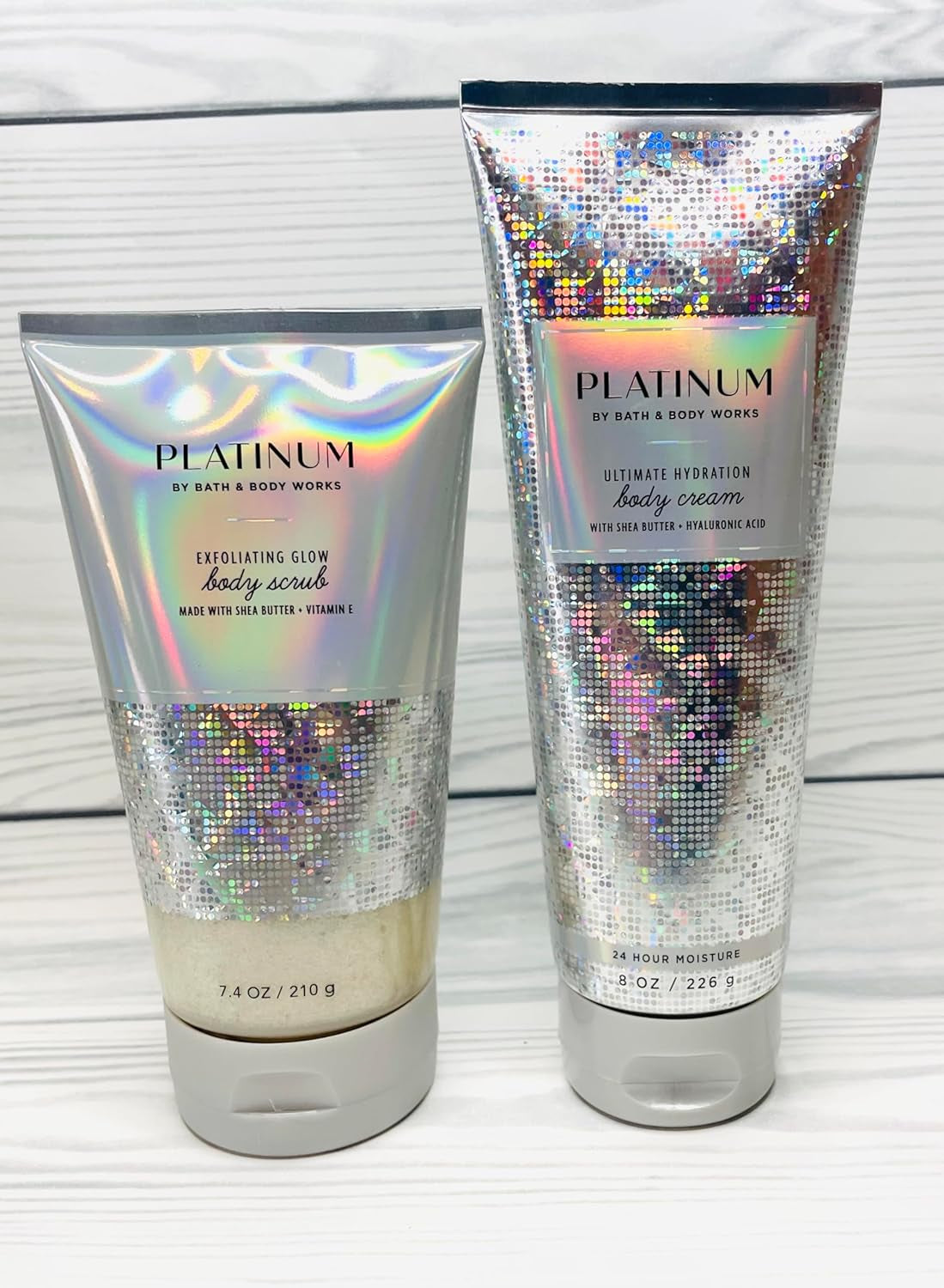 Platinum Ultimate Hydration Body Cream and Body Scrub Set of 2
