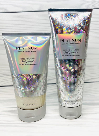 Platinum Ultimate Hydration Body Cream and Body Scrub Set of 2