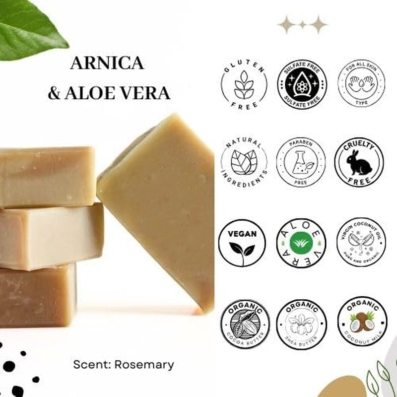 Revitalize Your Skin with Arnica Aloe Vera & Rosemary Handcrafted Vegan Soap – 100% Natural Hydration for Hand, Face, and Body – Premium Artisanal Quality from Miami