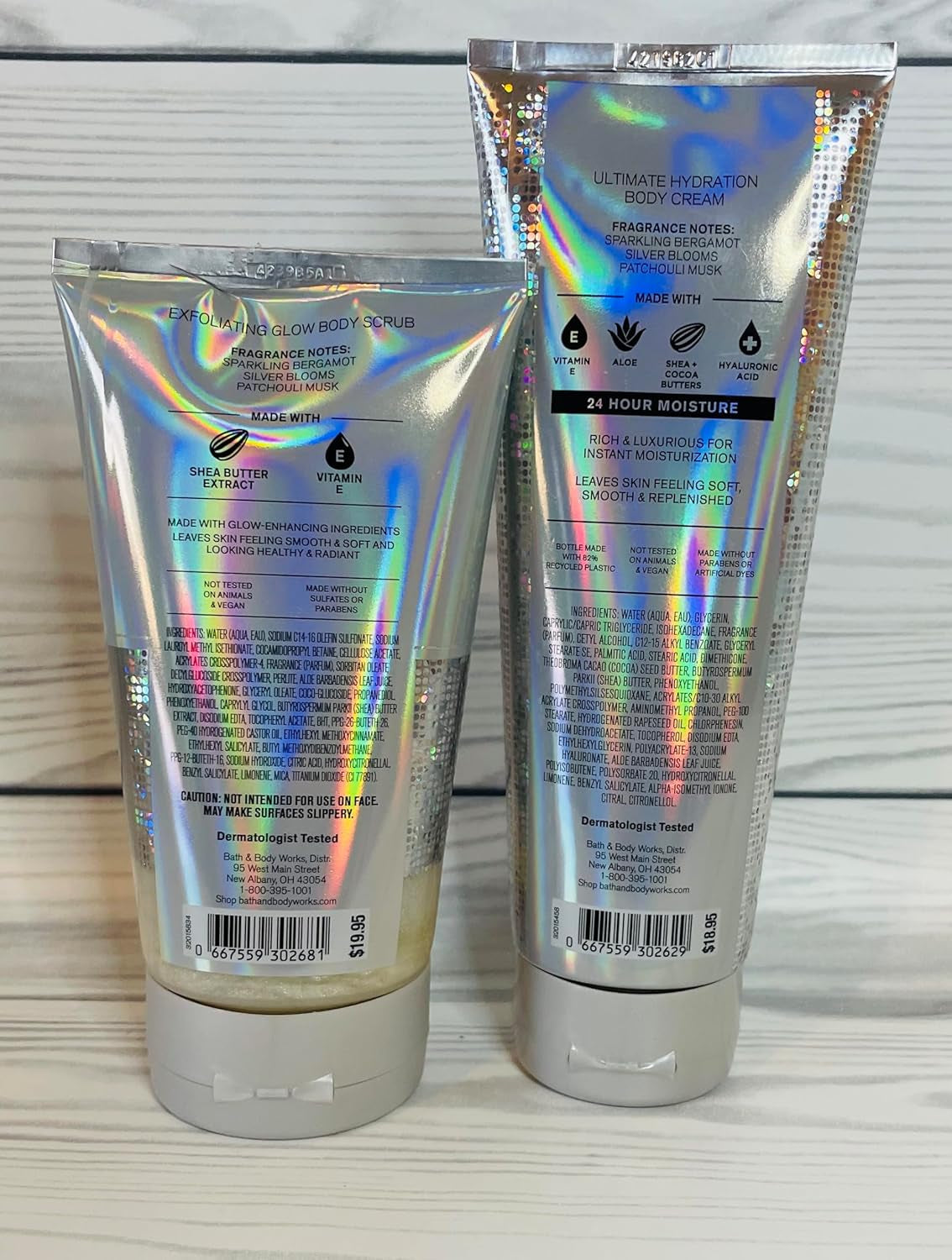 Platinum Ultimate Hydration Body Cream and Body Scrub Set of 2