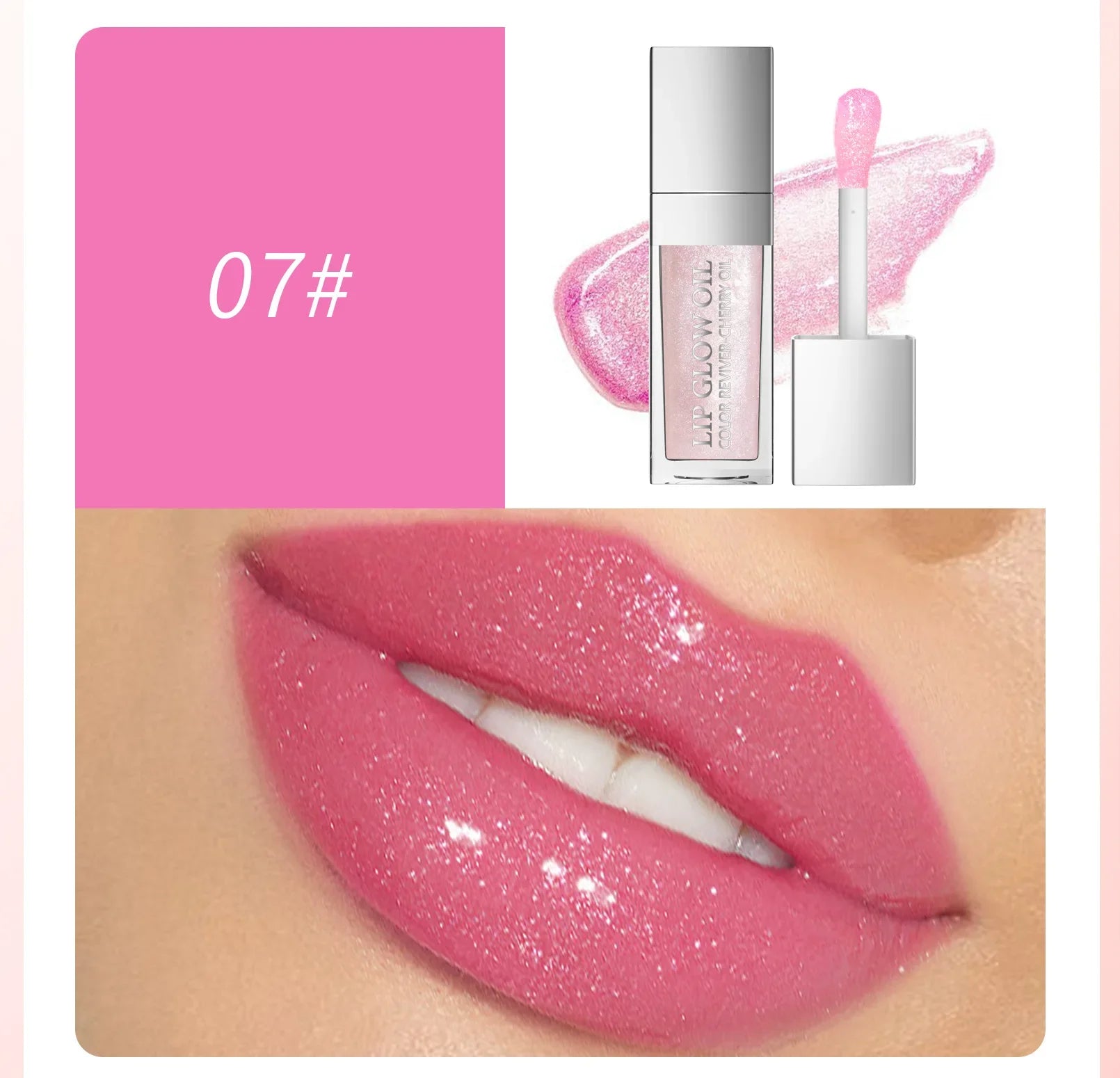 Hellokiss Lip Glow Oil 8Ml Glossy Lip Oil Moisturizing Lip Glaze Transparent Lip Balm Lip Stick Cherry