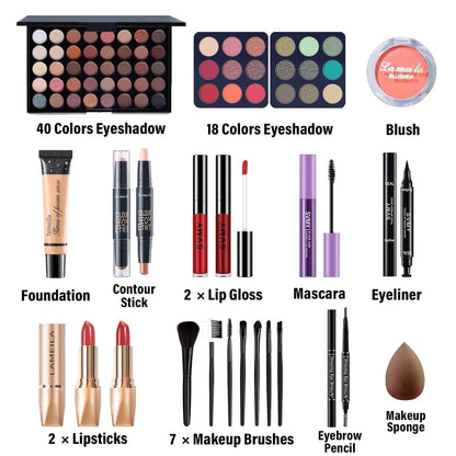 Makeup Set for Women, Makeup Kit for Beginners Teen Girls, Makeup Gift Set for Teens & Adults, Makeup Set for Girls, Eyeshadow Palette, Face & Eye Make Up