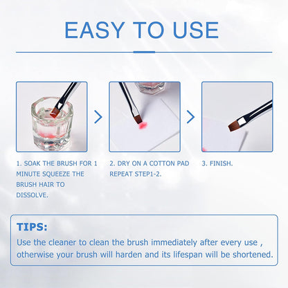 Revitalize Your Nail Brushes with Our Ultimate Acrylic Brush Cleaner - 2.5 Fl. Oz. for a Smooth, Clean Finish!