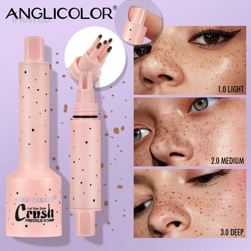 Liquid Air Cushion Freckle Stamp Pen Five-Point Head Freckle Natural Simulation Fake Dot Spot Pen Waterproof Lasting Makeup