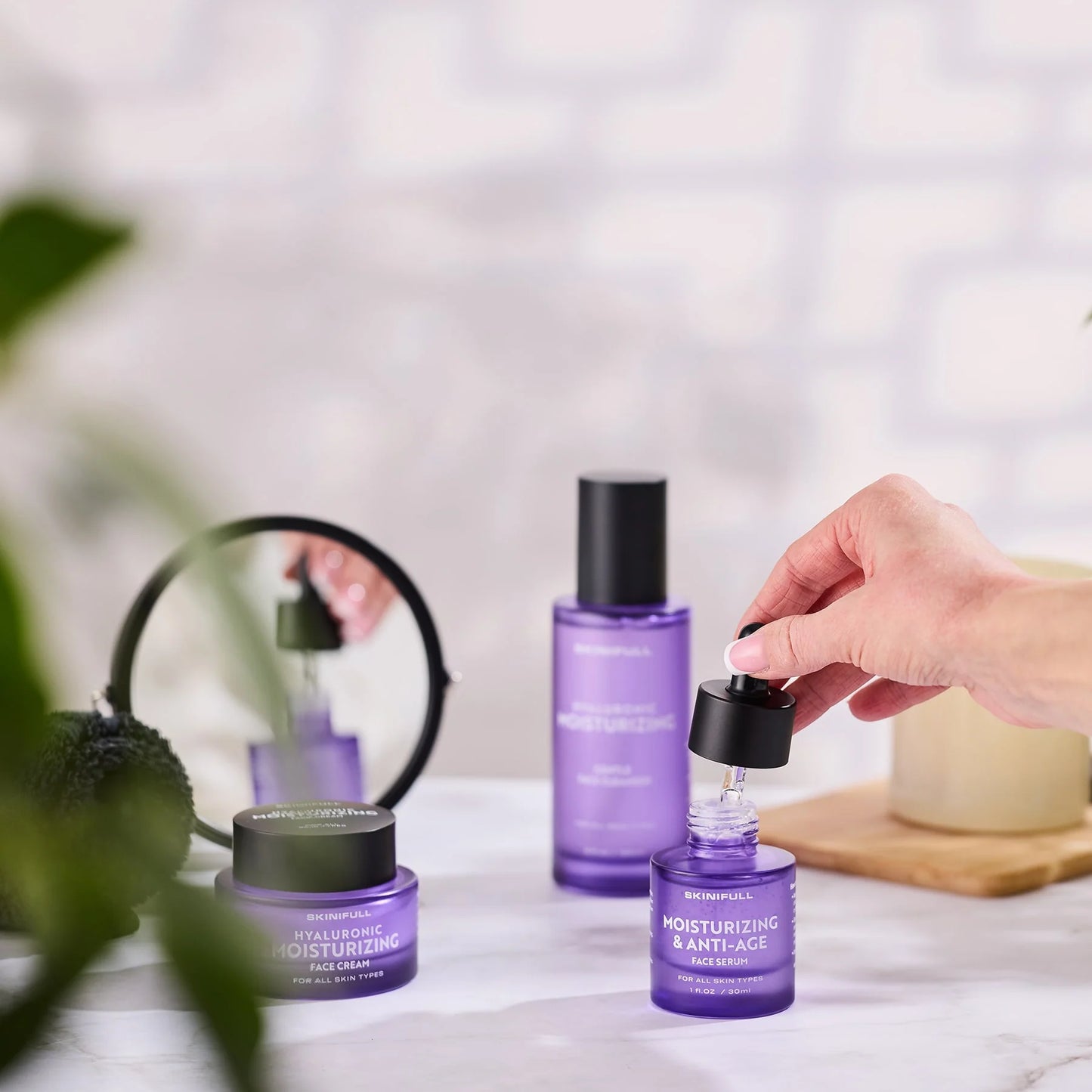 Revitalize Your Skin: The Ultimate Hydration and Anti-Aging Skincare Trio - Hyaluronic Face Cream, Anti-Aging Face Serum & Face Cleanser