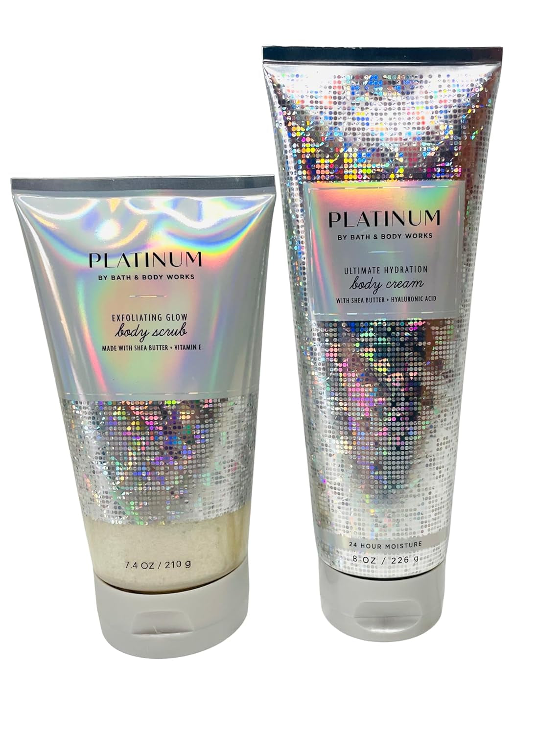 Platinum Ultimate Hydration Body Cream and Body Scrub Set of 2
